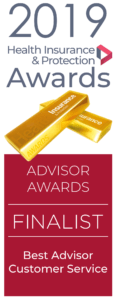 2019 Health and Protection Awards Finalist Logo for Best Advisor Customer Service