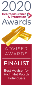 2020 Health and Protection Awards Finalist's logo - Best Adviser to High Net Worth Individuals